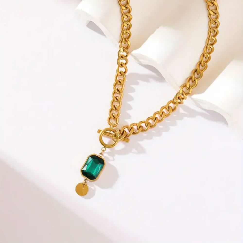 Emerald Pendant Necklace