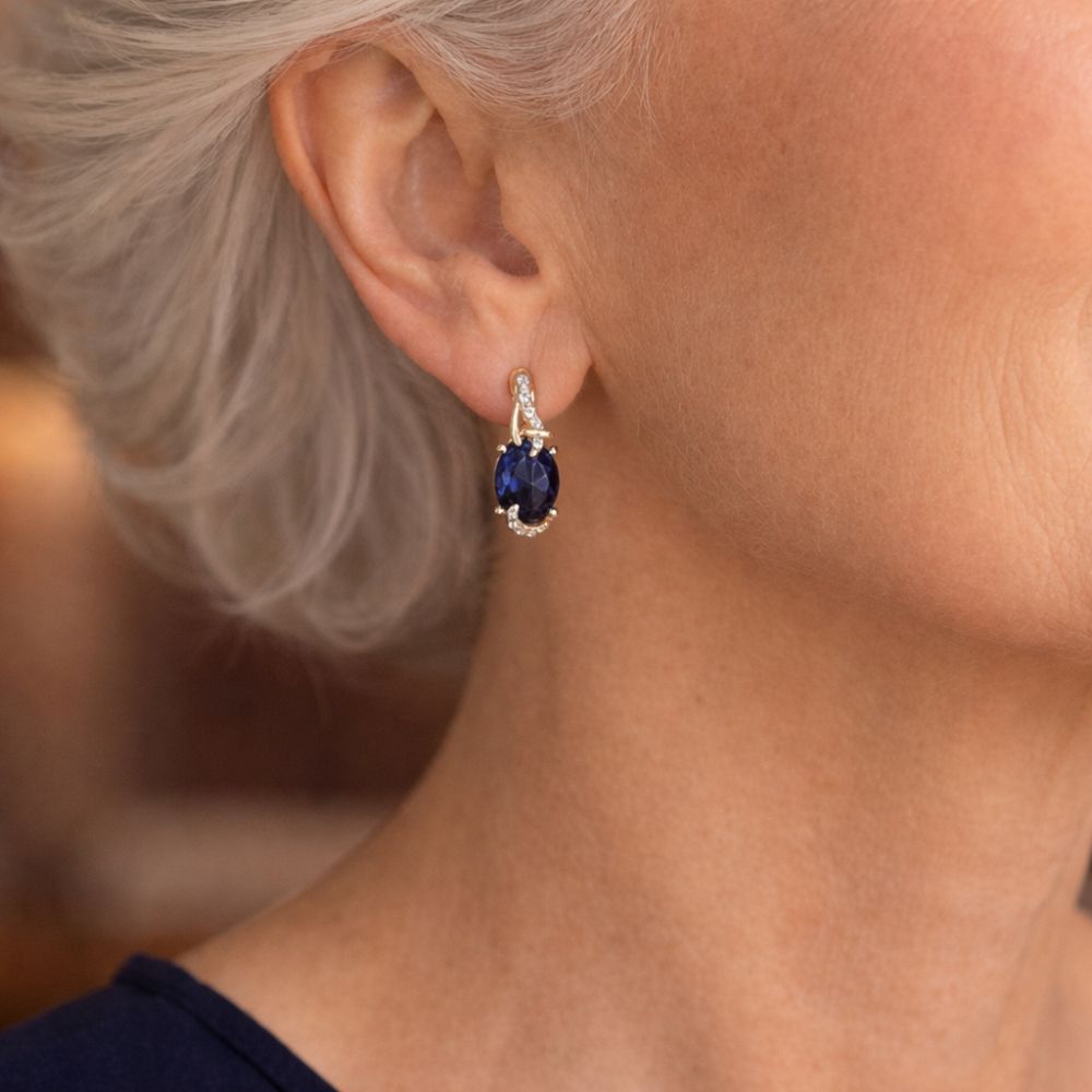 Royal Midnight Drop Earrings