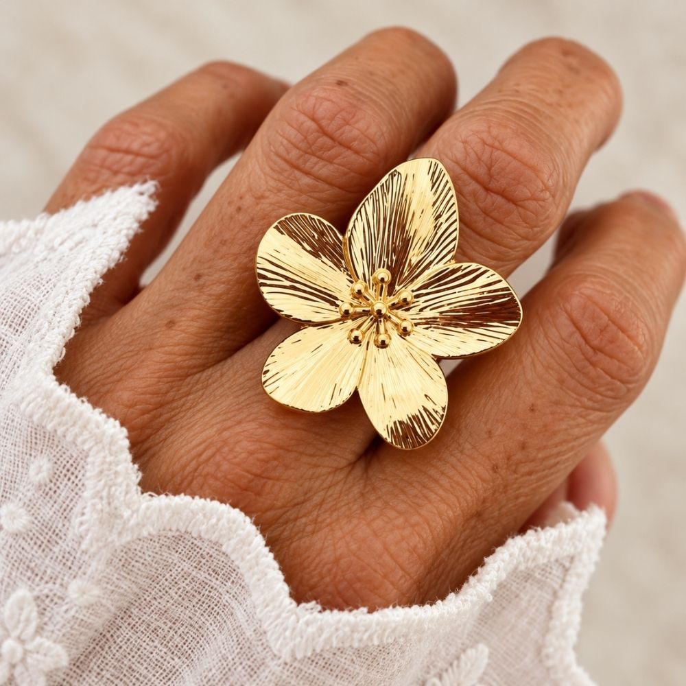 Golden Blossom Ring