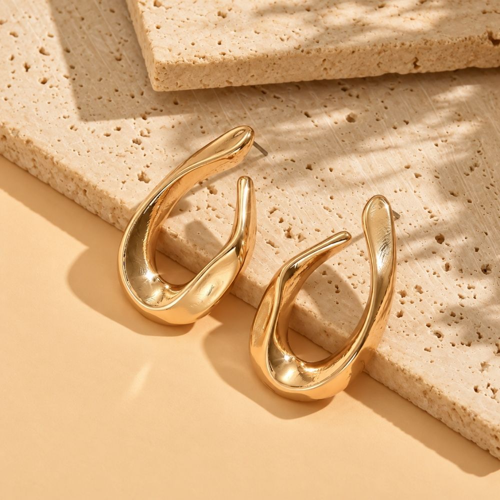 Gold Teardrop Earrings