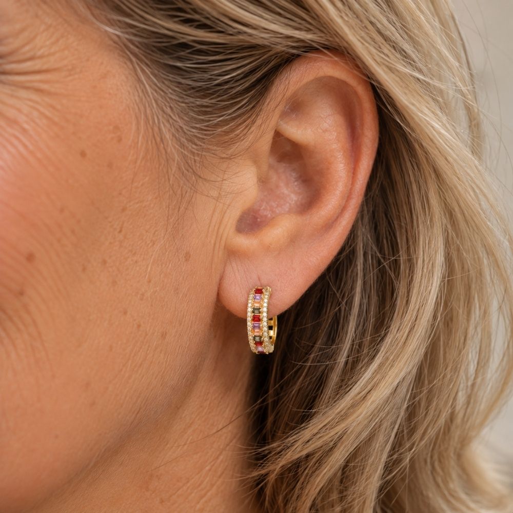 Vintage Sunset Gold Earrings