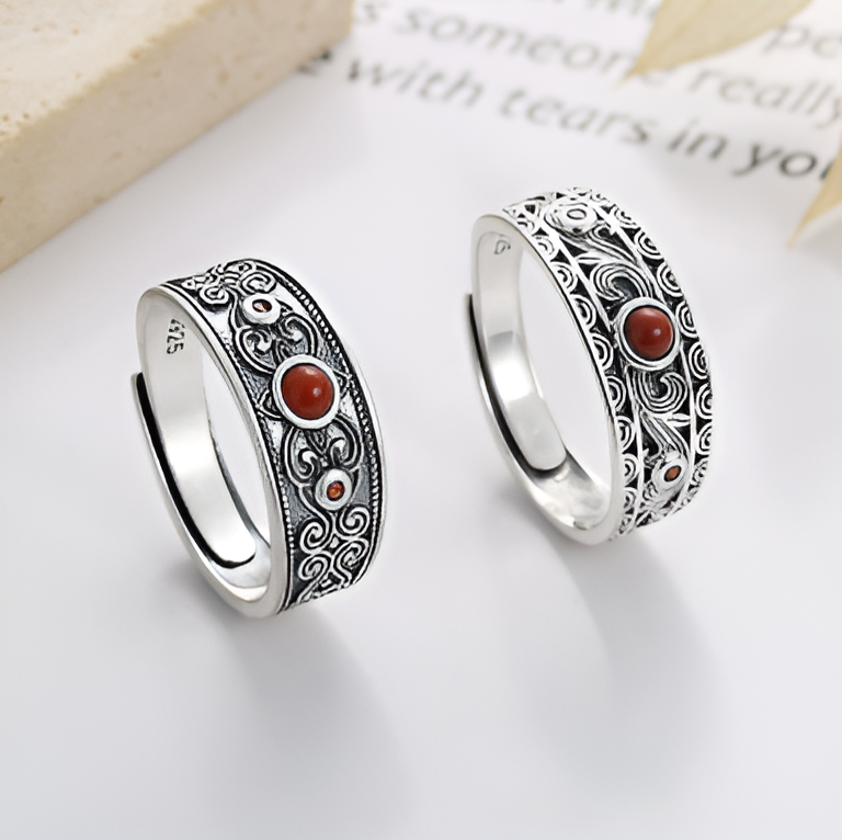 Vintage Inlaid Crystal Silver Open Bracelet