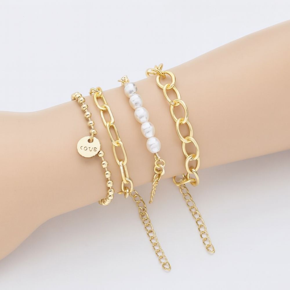 Gold Pearl Bracelet Pack