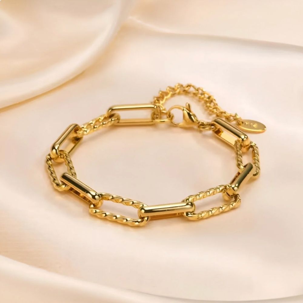 Chunky Link Lorielle Gold Bracelet