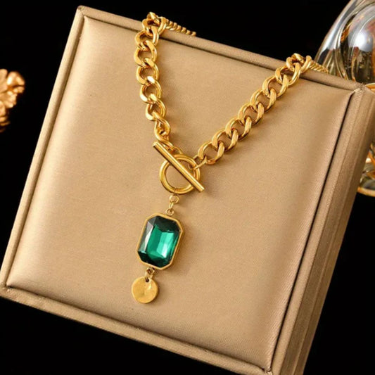 Emerald Pendant Necklace