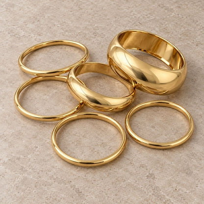 Vintage Golden Bangle Bracelet Set