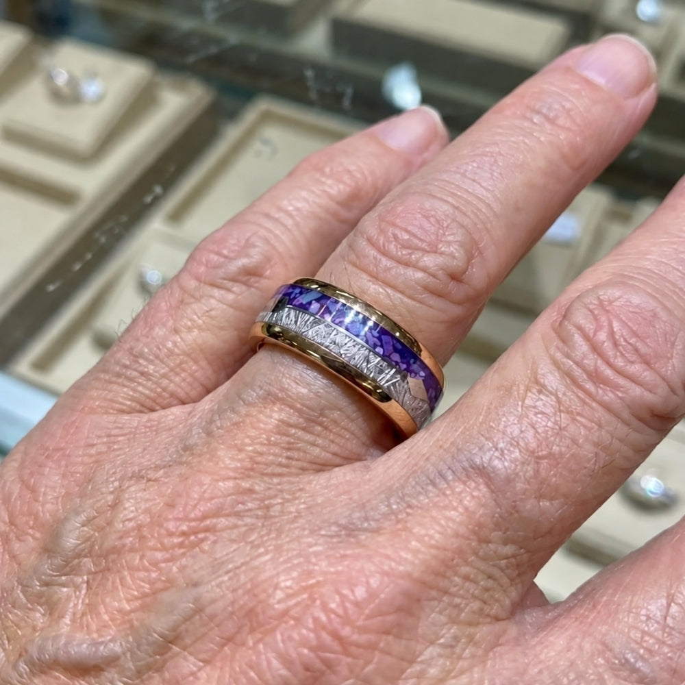 Amethyst Harmony Rose Gold Ring