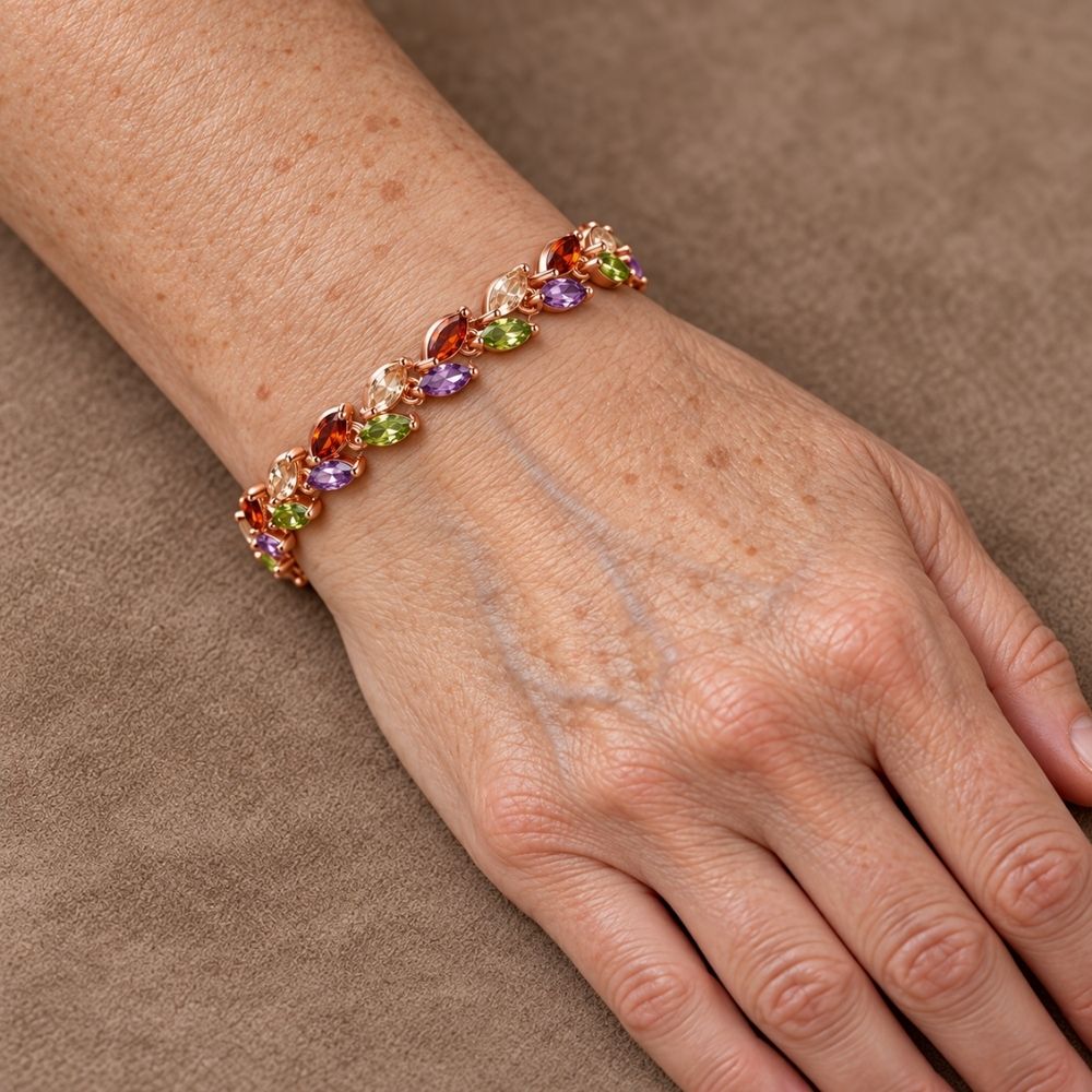 Gemstone Rose Gold Bracelet