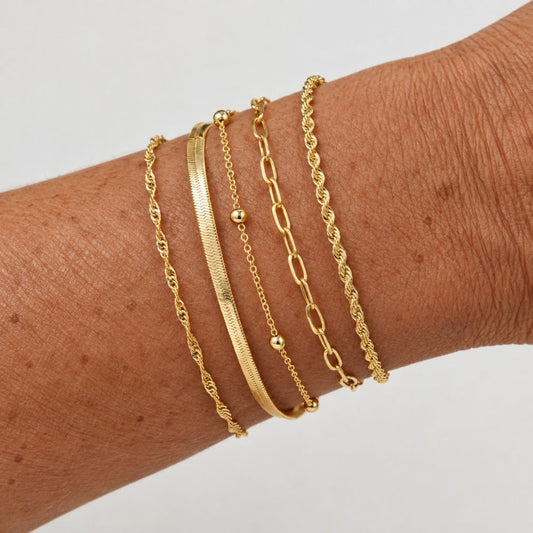 Elegance Gold Bracelet Set