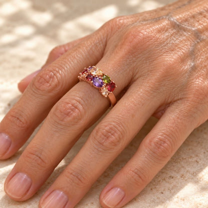 Mona Lisa Zirconia Statement Rose Gold Ring