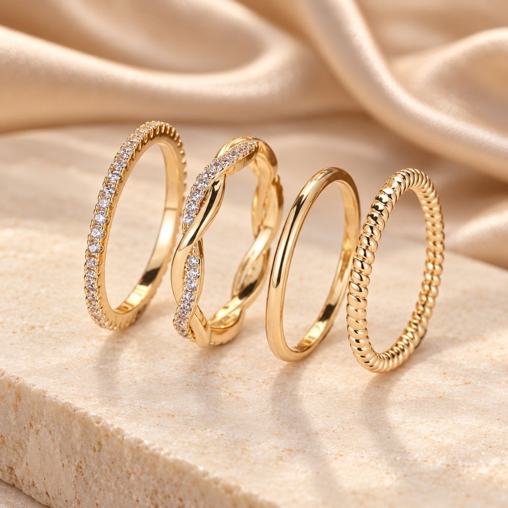 Grace Stacking Gold Ring Set