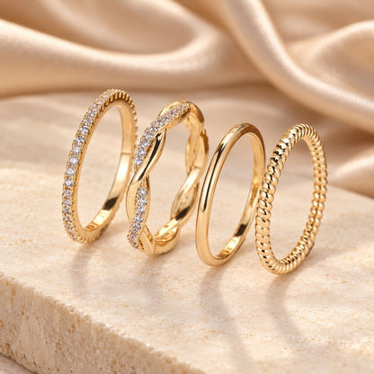 Grace Stacking Gold Ring Set