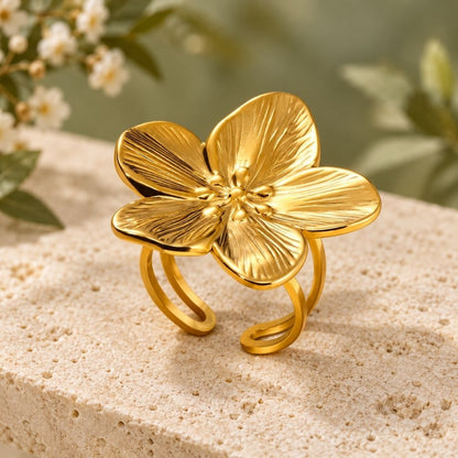 Golden Blossom Ring