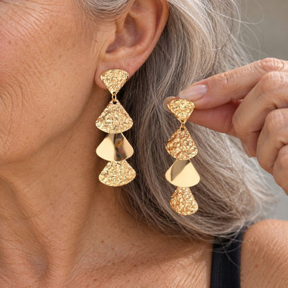 Cascade Gold Drop Earrings