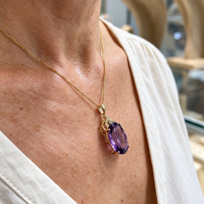 Amethyst Imperial Oval Necklace
