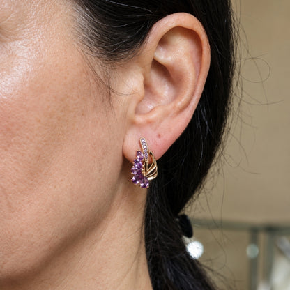 Viorelle Amethyst Wing Earrings