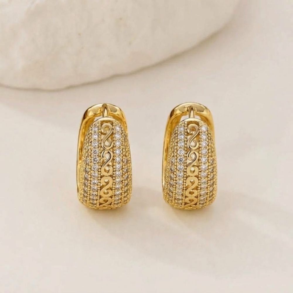 Gold Plated Turquoise Bead Earrings