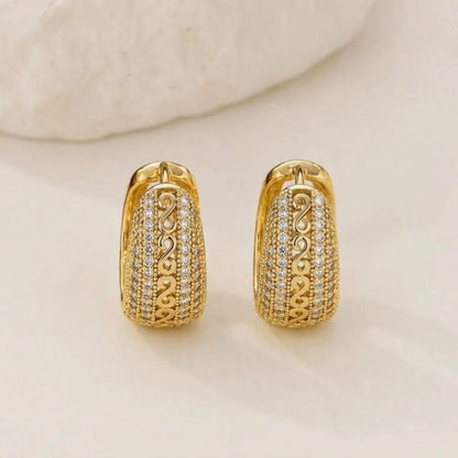 Gold Plated Turquoise Bead Earrings