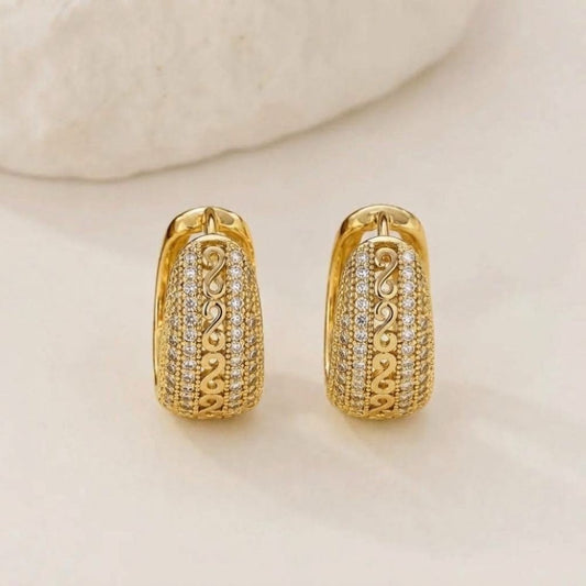 Gold Plated Turquoise Bead Earrings