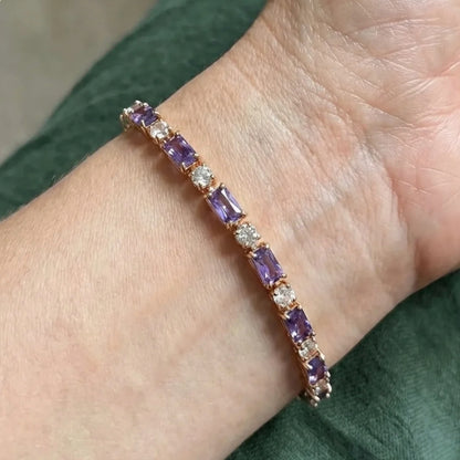 Amethyst Prism Tennis Bracelet