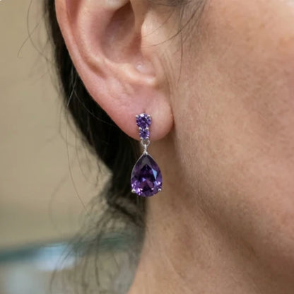 Amethyst Drewdrop Earrings