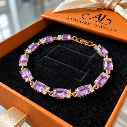 Valleria Amethyst Charm Bracelet