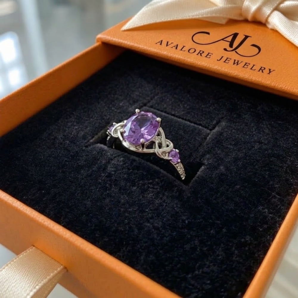 Amethyst Knot Ring