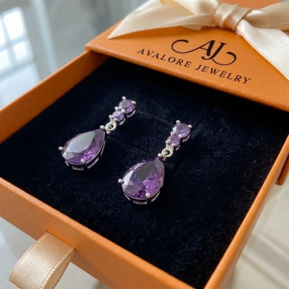 Amethyst Drewdrop Earrings