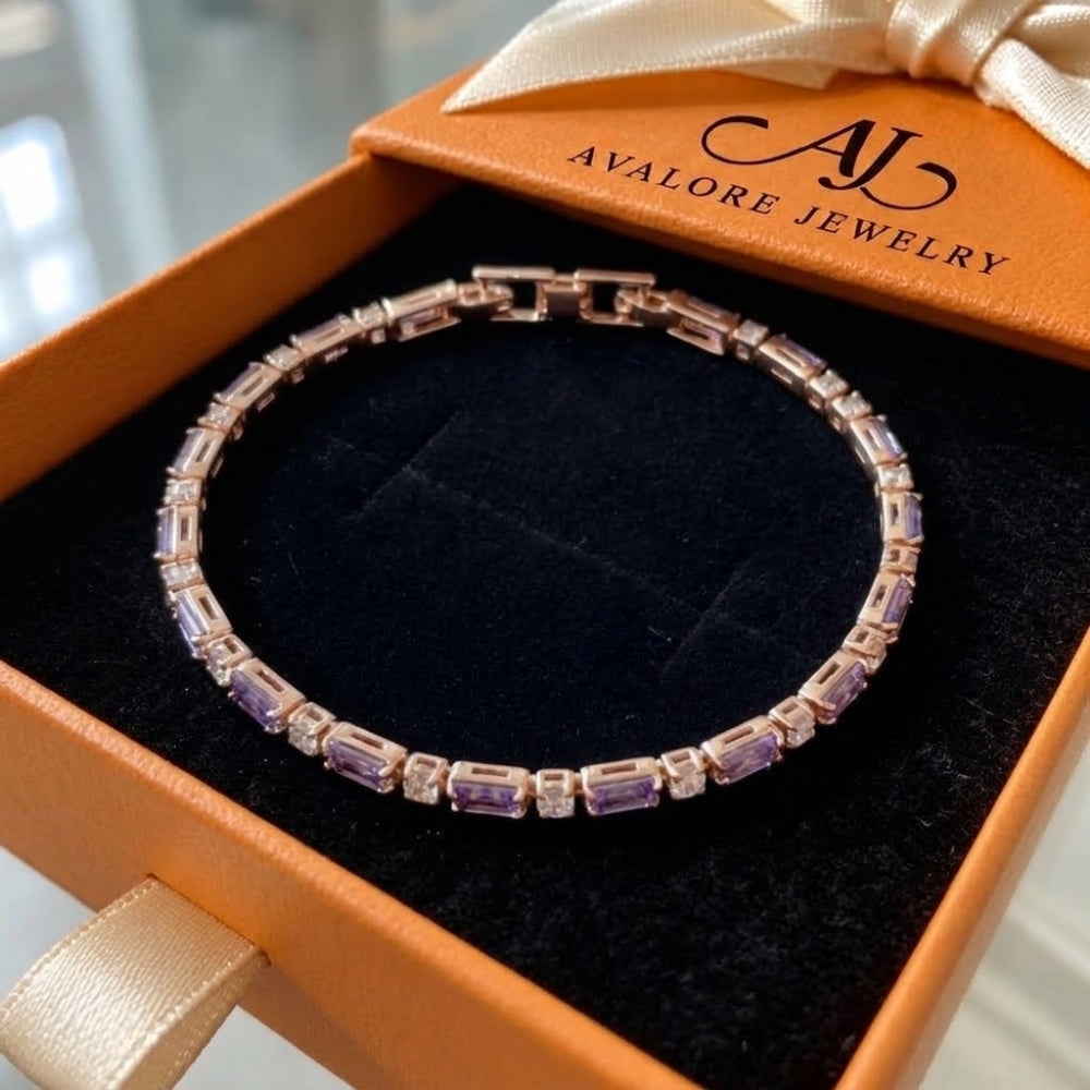 Amethyst Prism Tennis Bracelet