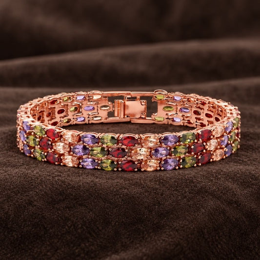 Vintage Multicolor Gemstone Bracelet