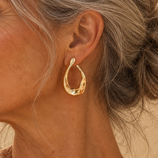 Gold Teardrop Earrings