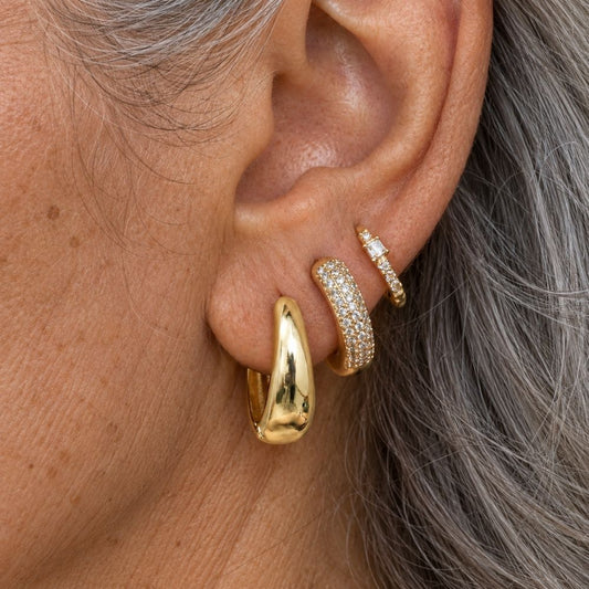 Aurelia Golden Radiance Hoop Earring Set
