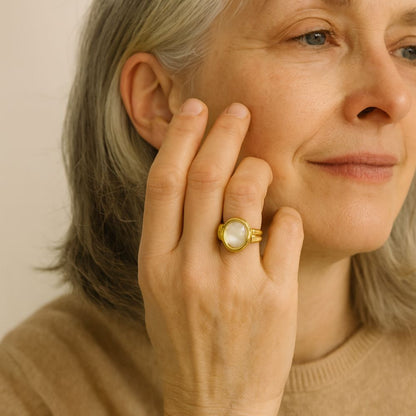 Elegant All Pearl Ring