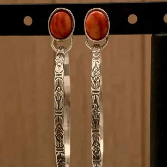 Vintage Onyx Boho Earrings
