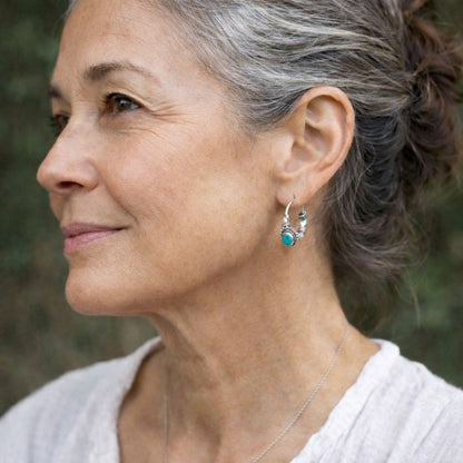 Chic Turquoise Retro Earrings