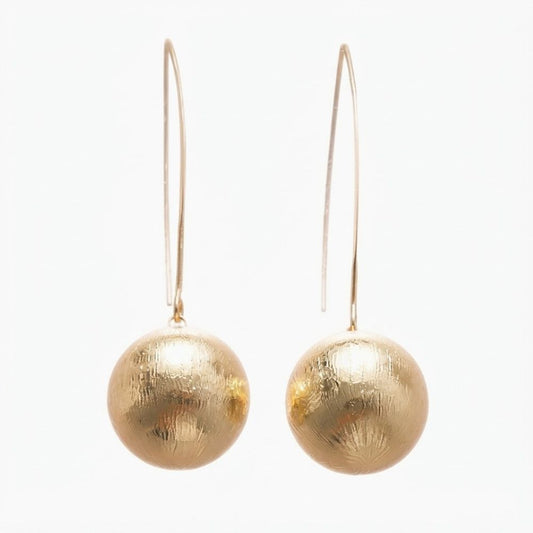 Bronze Plated Pearl Dangle Earrings in Silver